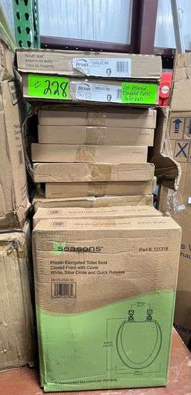 Lot - Assorted Elongated Plastic Toilet Seats image