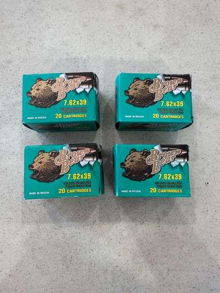 Brown Bear 7.62x39 Ammo - 4 Boxes of 20 image