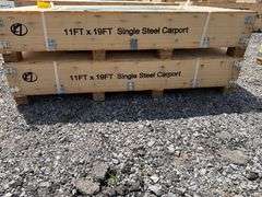 KJ Unused K1119 11ftx19ft All-Steel Carport