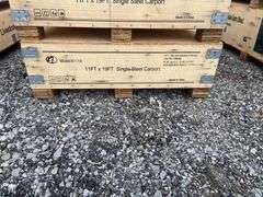 KJ Unused K1119 11ftx19ft All-Steel Carport