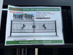 2025 AllMetal Unused K2007N Metal Farm Driveway Gates