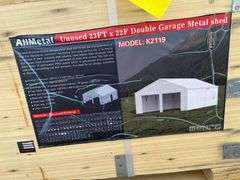 AllMetal Unused K2119 23ftx22ft Double Garage Metal Shed