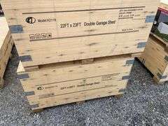 AllMetal Unused K2119 23ftx22ft Double Garage Metal Shed