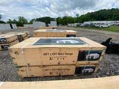 KJ Unused K4525 45ftx25ft Double Garage Steel Barn Shed