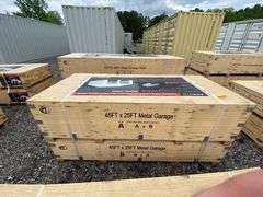 AllMetal Unused K4525 45ftx25ft Double Garage Steel Barn Shed