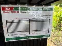 2025 KJ Unused K0608-22 Heavy Duty Powder Coated Steel Site Fence