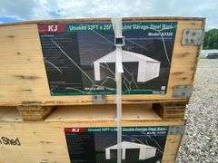 KJ Unused K3325 33ftx25ft Double Garage Steel Barn Shed