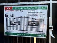 2025 KJ Unused K0720 Heavy Duty Metal Farm Driveway Gates