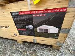 AllMetal Unused K2119 23ftx22ft Double Garage Metal Shed