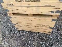 AllMetal Unused K2119 23ftx22ft Double Garage Metal Shed