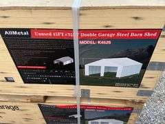 AllMetal Unused K4525 45ftx25ft Double Garage Steel Barn Shed