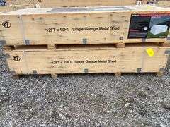 AllMetal Unused K1220 12ftx20ft Single Garage Metal Shed