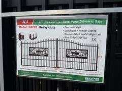 2025 KJ Unused K0720 Heavy Duty Metal Farm Driveway Gates