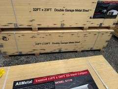 AllMetal Unused K2119 23ftx22ft Double Garage Metal Shed