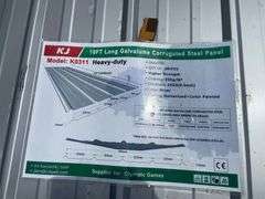 (100) Panels - AllMetal K0311 Unused 10ft Corrugated Steel panels