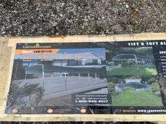 Landhonor Unused LHR-CP1119 11FTx19FT All Steel Carport with 10FT Open Sidewalls