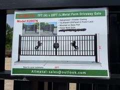 2025 AllMetal Unused K2007N Metal Farm Driveway Gates