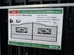 2025 KJ Unused K0720 Heavy Duty Metal Farm Driveway Gates
