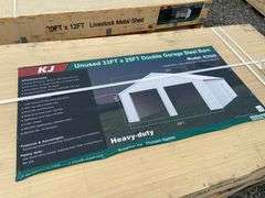 KJ Unused K3325 33ftx25ft Double Garage Steel Barn Shed