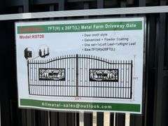 2025 AllMetal Unused K0720 Metal Farm Driveway Gates