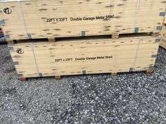 AllMetal Unused K2119 23ftx22ft Double Garage Metal Shed