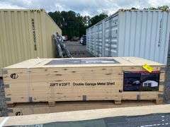 AllMetal Unused K2119 23ftx22ft Double Garage Metal Shed