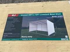 KJ Unused K1912 20ftx12ft Livestock Metal Shed