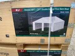 KJ Unused K4525 45ftx25ft Double Garage Steel Barn Shed
