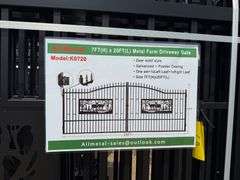2025 AllMetal Unused K0720 Metal Farm Driveway Gates