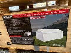 AllMetal Unused K1220 12ftx20ft Single Garage Metal Shed