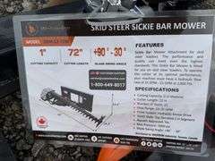 2025 Wolverine Unused SBM-12-72W Skidsteer Sickle Bar Mower