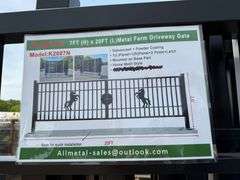 2025 AllMetal Unused K2007N Metal Farm Driveway Gates