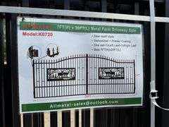 2025 AllMetal Unused K0720 Metal Farm Driveway Gates
