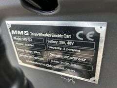 2025 MMS Unused MS-D3 Three-Wheeled Electric Cart