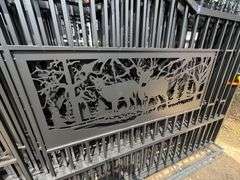 2025 KJ Unused K0720 Heavy Duty Metal Farm Driveway Gates