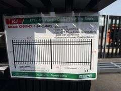 2025 KJ Unused K0608-22 Heavy Duty Powder Coated Steel Site Fence