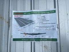 (100) Panels - AllMetal K0311 Unused 10ft Corrugated Steel panels