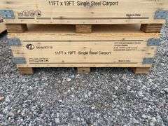 KJ Unused K1119 11ftx19ft All-Steel Carport