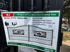 2025 KJ Unused K0720 Heavy Duty Metal Farm Driveway Gates