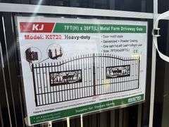 2025 KJ Unused K0720 Heavy Duty Metal Farm Driveway Gates