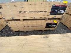 AllMetal Unused K2119 23ftx22ft Double Garage Metal Shed