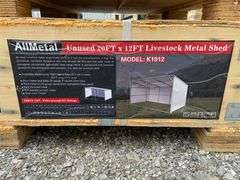 Allmetal Unused K1912 20ftx12ft Livestock Metal Shed