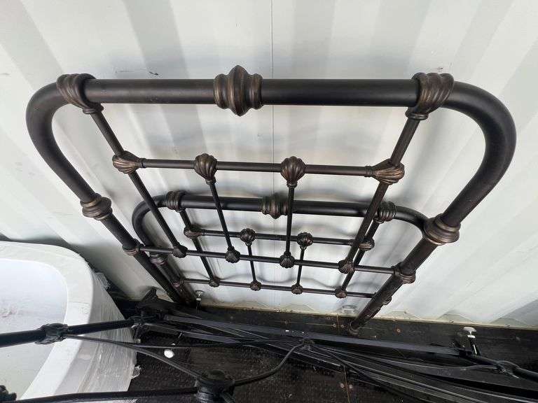 Lot - Bed Frame, Queen Headboard, Twin Headboard and Footboard