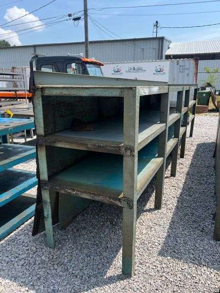 Steel Work Table - 200in L x 31.5in W x 58in H