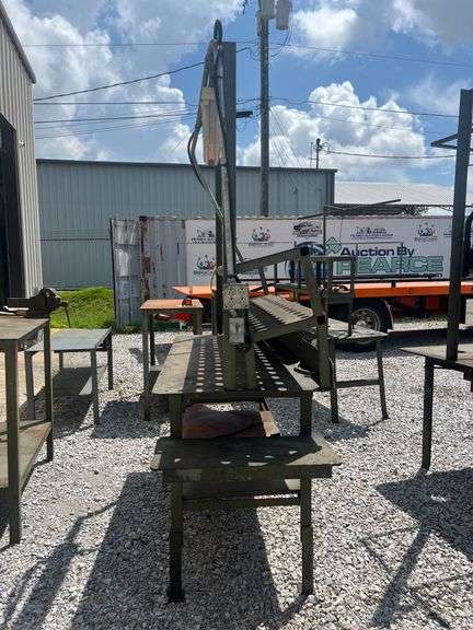 Steel Work Table - 82.5in x 30.5in x 90.5in