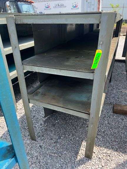 Steel Work Table - 160in L x 31in W x 54in H