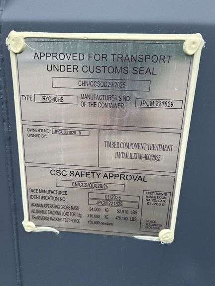 2025 "One Use" 40ft Steel Storage Container