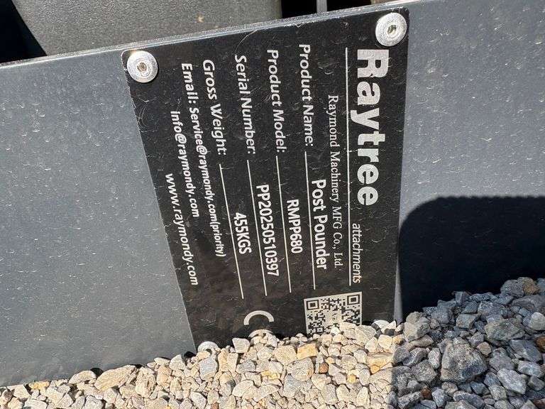 2025 Raytree Unused RMPP680 Skidsteer Hydraulic Post Pounder