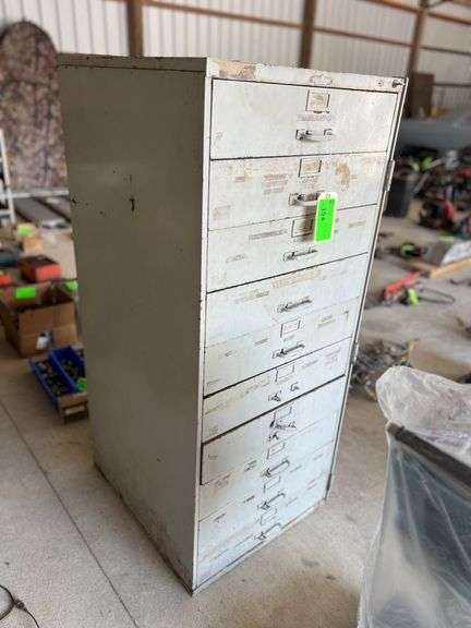 11-Drawer Cabinet with Contents