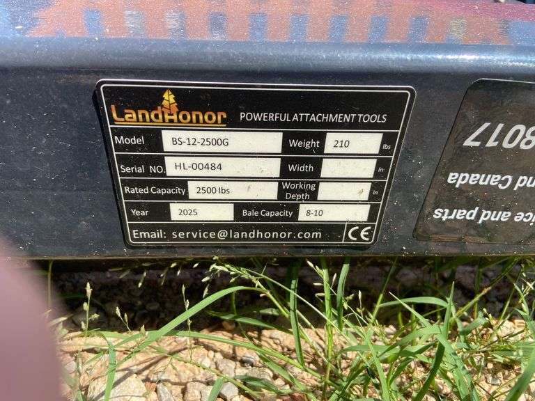 2025 Landhonor Unused BS-12-2500G Skid Steer Bale Spears